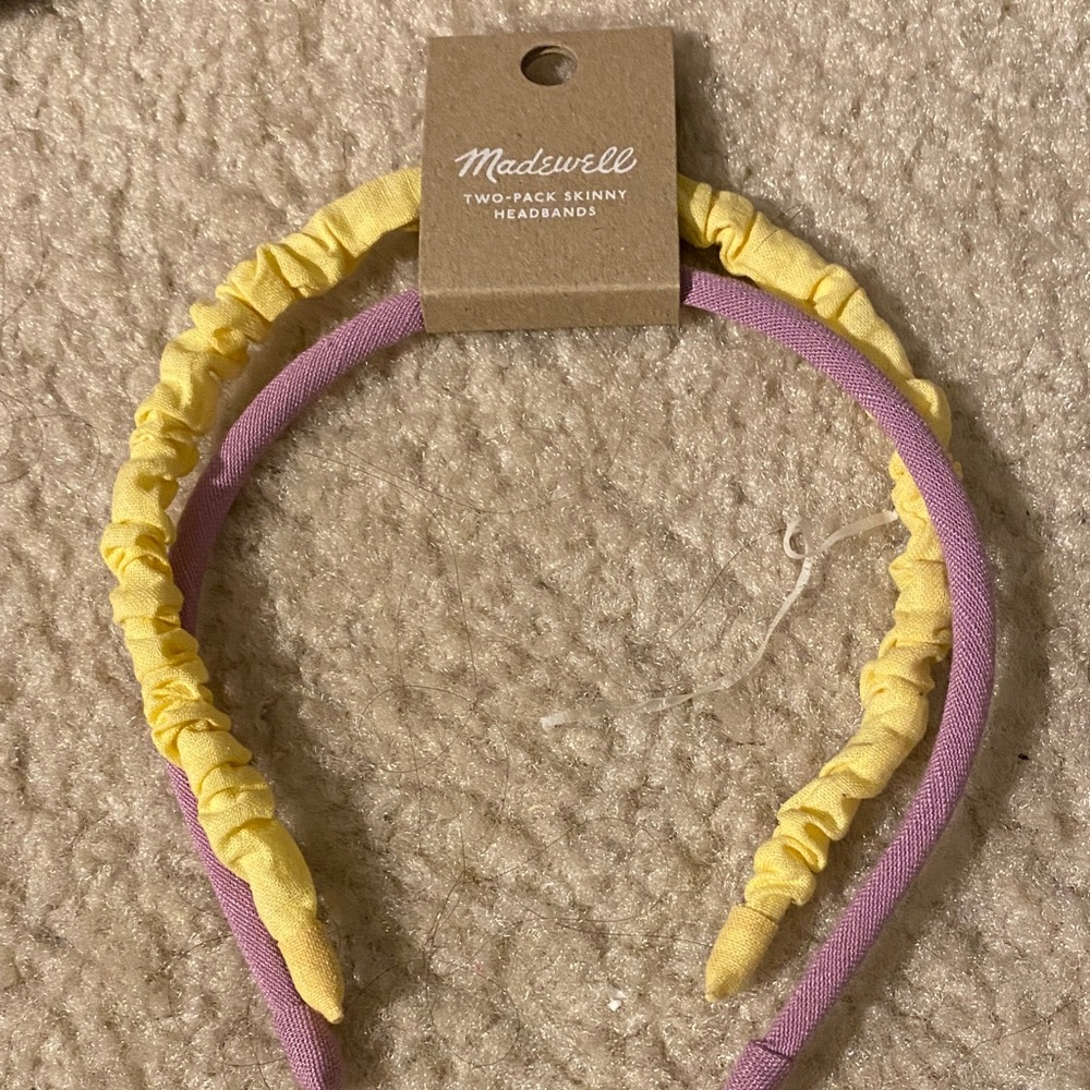 Madewell Yellow and Pink Headband Set